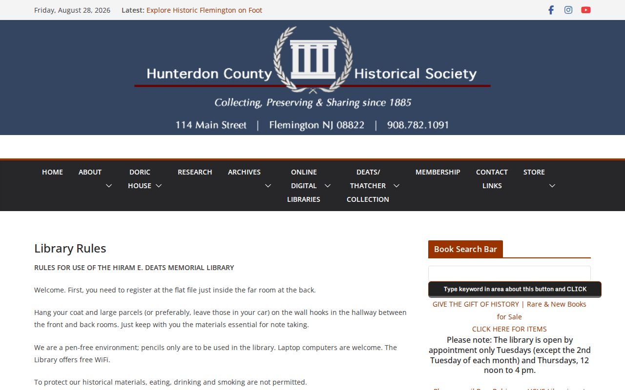 Raritan Township city directory research at the Deats Memorial Library